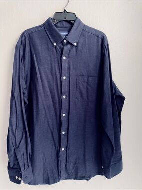 Club Room mens Navy Button-Down Shirt